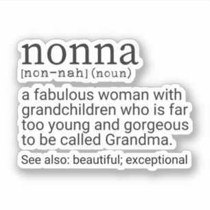 Funny Nonna Definition, Nonna Gift, oma Sticker