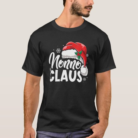 Funny Nonno Claus kerstpyjama Family Xmas SA T-shirt (Voorkant)