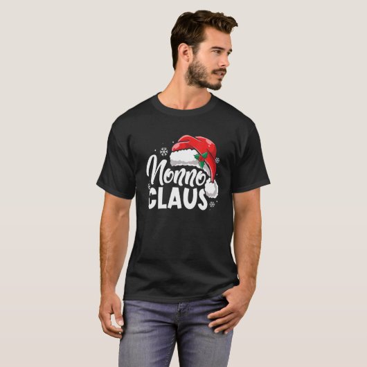 Funny Nonno Claus kerstpyjama Family Xmas SA T-shirt (Voorkant volledig)