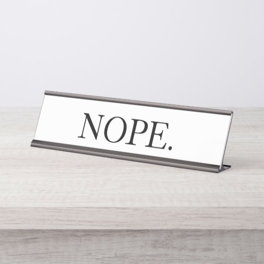 Funny Nope Bureau Naambordje (Voorkant)