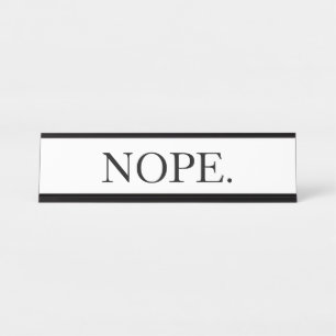 Funny Nope Bureau Naambordje