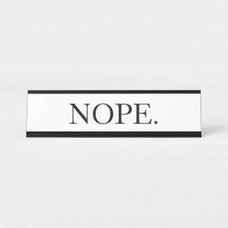 Funny Nope Bureau Naambordje