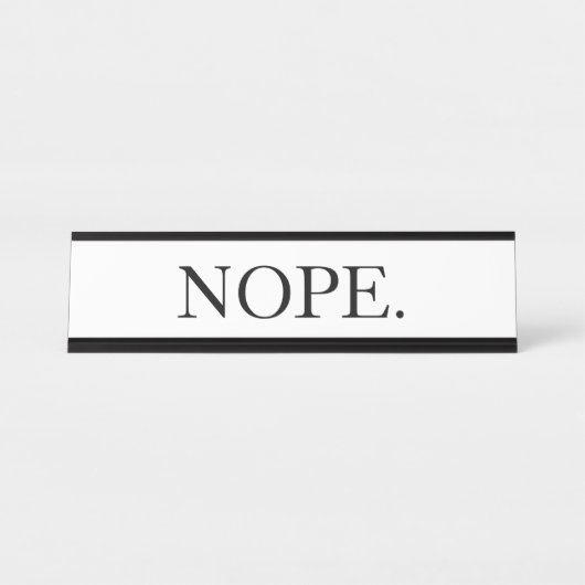 Funny Nope Bureau Naambordje (Voorkant)