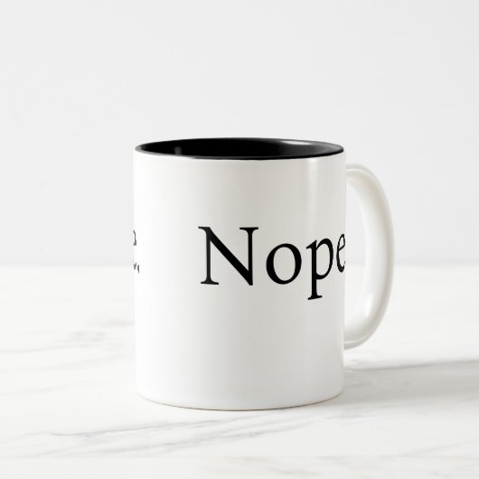 Funny Nope Coffee Mok (Voorkant rechts)