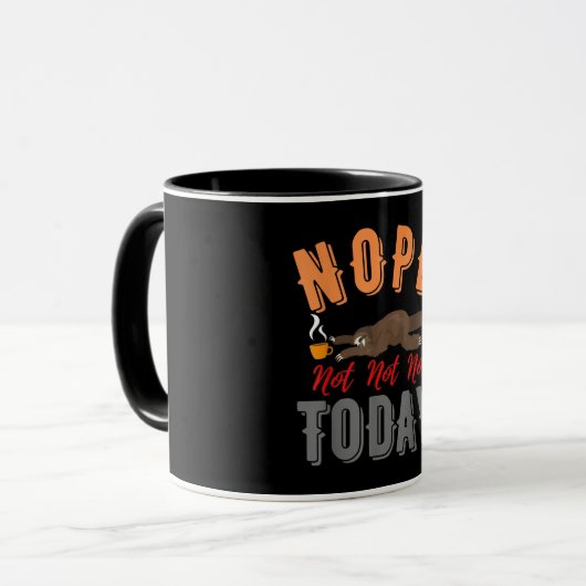 Funny Nope, niet vandaag, Sloth Life Lovers Mok (Voorkant links)