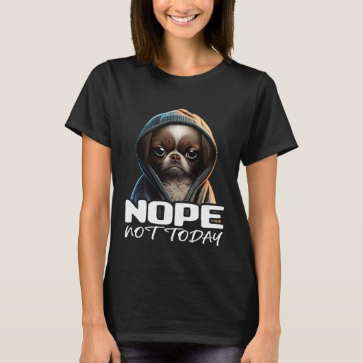 Funny Nope Not Today Dachshund I Lazy Dachshund No T-shirt (Voorkant)