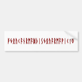 Funny Nordic Rune Bumpersticker
