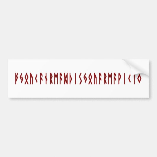 Funny Nordic Rune Bumpersticker (Voorkant)