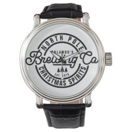 Funny North Pole Brewing Co kerstkrits Horloge