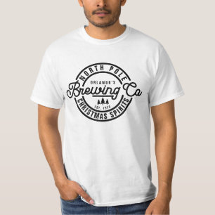 Funny North Pole Brewing Co kerstkrits T-shirt