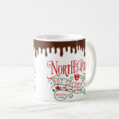 Funny North Pole Hot Chocolate met kerst Koffiemok (Voorkant rechts)