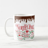 Funny North Pole Hot Chocolate met kerst Koffiemok (Links)