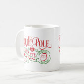 Funny North Pole Hot Chocolate met kerst Koffiemok (Voorkant links)
