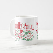 Funny North Pole Hot Chocolate met kerst Koffiemok (Voorkant links)