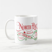 Funny North Pole Hot Chocolate met kerst Koffiemok (Links)