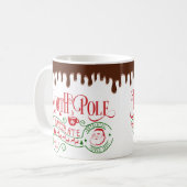 Funny North Pole Hot Chocolate met kerst Koffiemok (Voorkant links)