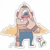 FUNNY NOSE PICKER GUY CAR DECAL STICKER (Voorkant)