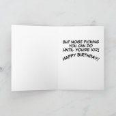 FUNNY NOSE PICKING BIRTHDAY CARDS KAART (Binnen)