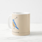 Funny-Not a Morning Birb-Bluebird Koffiemok (Voorkant links)