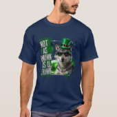 Funny Not As Drunk Wolf St Patricks Day Mens T-shirt (Voorkant)