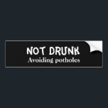 Funny not Drink Avoiding Potholes Bumpersticker<br><div class="desc">Dit ontwerp werd gecreeerd door digitale kunst. Het kan op het gebied worden gepersonaliseerd dat door de foto en/of de tekst te veranderen wordt verstrekt. Of het kan worden aangepast door de klik te kiezen om de andere optie aan te passen en de kleur op de achtergrond te verwijderen of...</div>