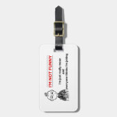 Funny "Not Funny" Sarcasm Bagagelabel (Voorkant verticaal)