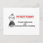Funny "Not Funny" Sarcasm Briefkaart (Voorkant)