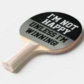 Funny not Happy Winning Competitive Smack Talk Tafeltennisbatje (Voorkant Gekanteld)