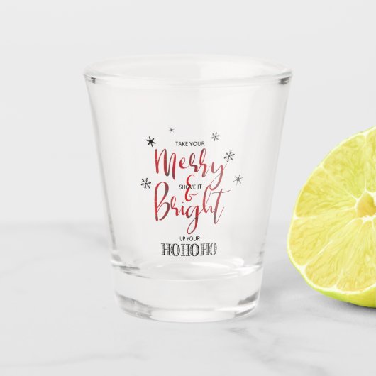 Funny not So Merry KerstBlack ID587 Shot Glas (Voorkant)