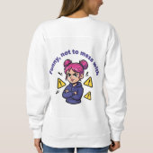 Funny, Not to Mess With Women's Hoodie Trui (Achterkant)