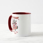 Funny "Not Today" Valentine Mug – Cupid Racoon Mok (Voorkant links)