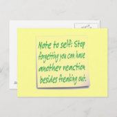 Funny Note for Self Briefkaart (Voorkant / Achterkant)