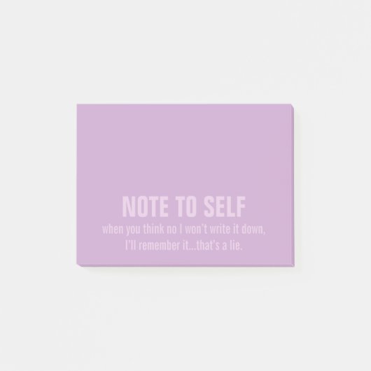 Funny Note for Self Paars (Voorkant)