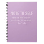 Funny Note for Self Paars Notitieboek (Voorkant)