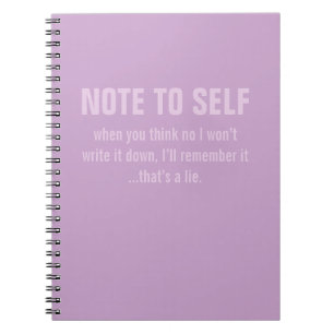 Funny Note for Self Paars Notitieboek