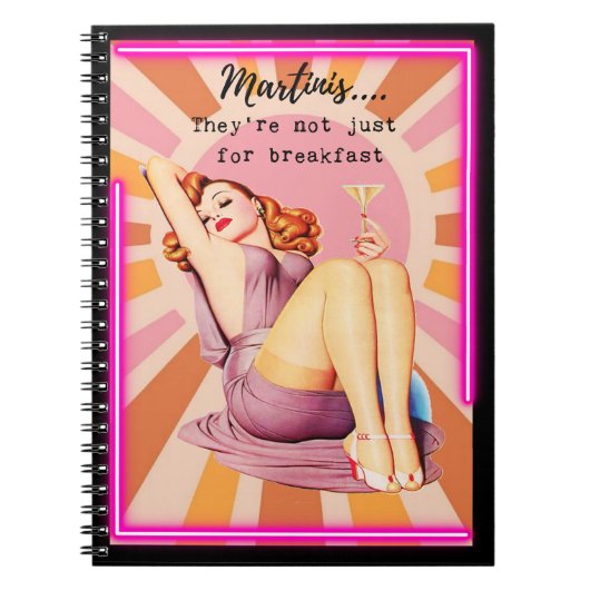 Funny Notebook Journal Best Friend Gift "Martinis" Notitieboek (Voorkant)