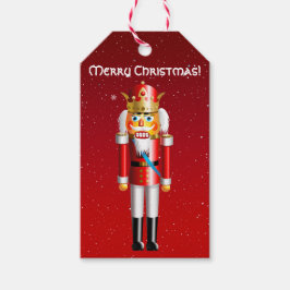 Funny Notenkraker King Cartoon Cadeaulabel