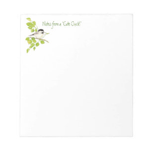 Funny Notes van Cute Chick, Chickadee, bird Notitieblok