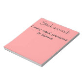 Funny notitieblokken cadeau voor kantoor humor uni (Linkerzijde)