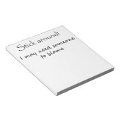 Funny notitieblokken cadeau voor kantoor humor uni (Schuin)