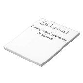 Funny notitieblokken cadeau voor kantoor humor uni (Linkerzijde)