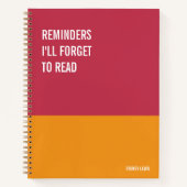 Funny Notitieboek, Humoureus Writers Pad Journal,  Notitieboek (Voorkant)