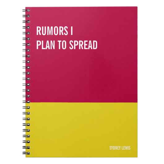 Funny Notitieboek, Humoureus Writers Pad Journal,  Notitieboek (Voorkant)