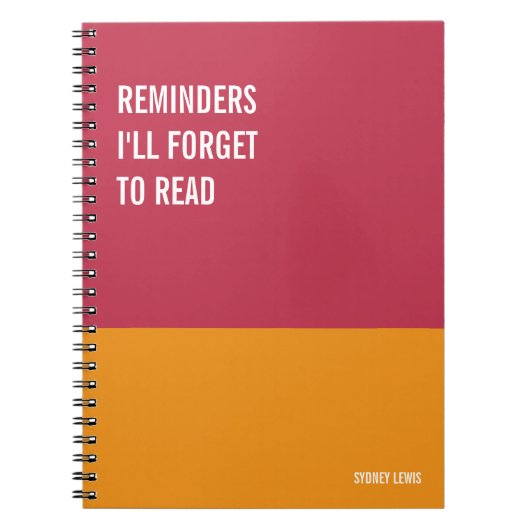 Funny Notitieboek, Humoureus Writers Pad Journal,  Notitieboek (Voorkant)