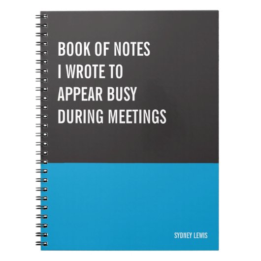 Funny Notitieboek, Humoureus Writers Pad Journal,  Notitieboek (Voorkant)