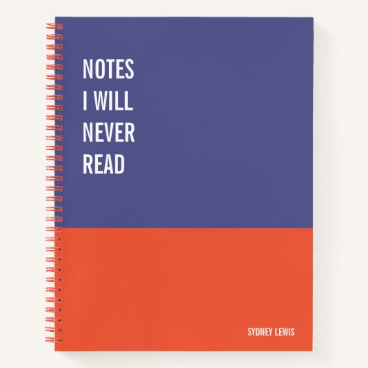 Funny Notitieboek, Humoureus Writers Pad Journal,  Notitieboek (Voorkant)