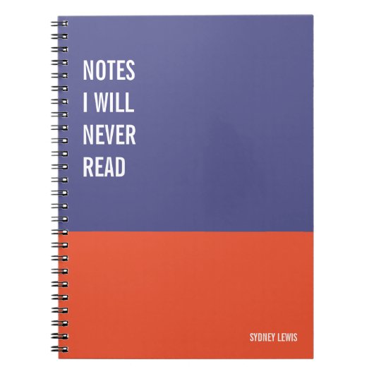 Funny Notitieboek, Humoureus Writers Pad Journal,  Notitieboek (Voorkant)