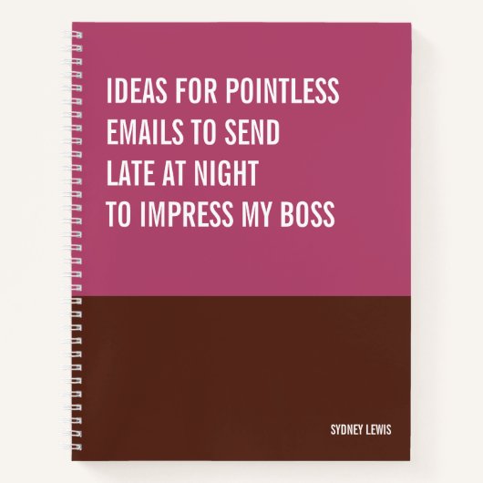 Funny Notitieboek, Snarky Writing Pad Journal, Not Notitieboek (Voorkant)