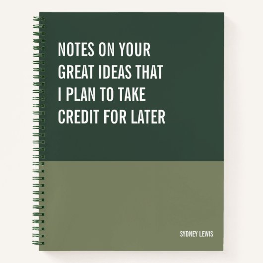 Funny Notitieboek, Snarky Writing Pad Journal, Not Notitieboek (Voorkant)