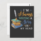 Funny Novelist Storyteller Book Writer Auteur Briefkaart (Voorkant / Achterkant)